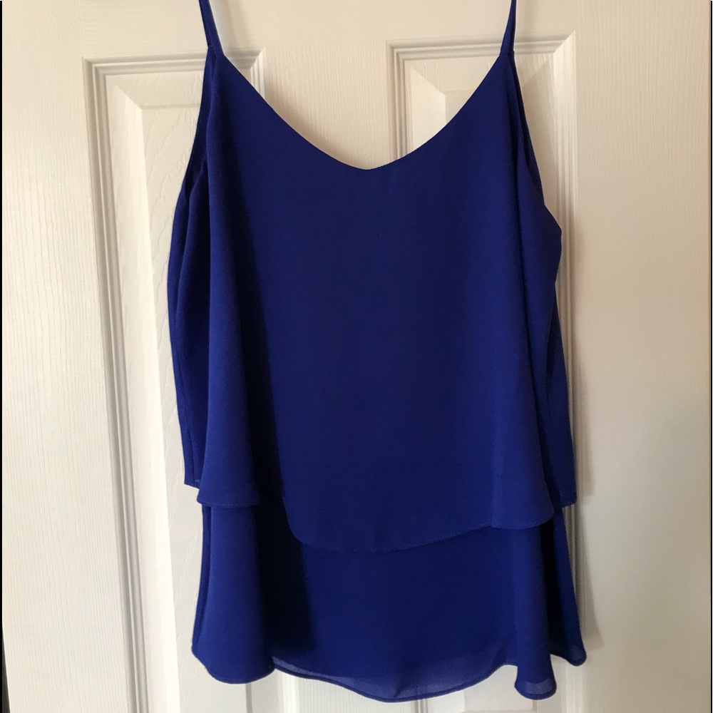 Blue chiffon top